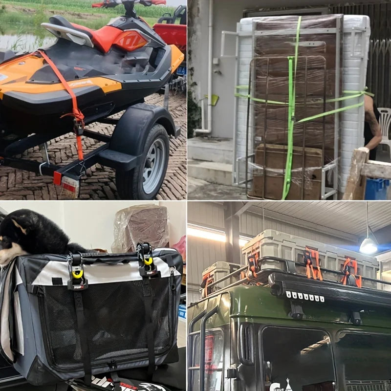 16.5Ft/9.8Ft/4.9Ft Truck Tensioners Strapping Bands. 2.5cm Wide Automatic Tensioners. Fixing Ropes. Tensioners