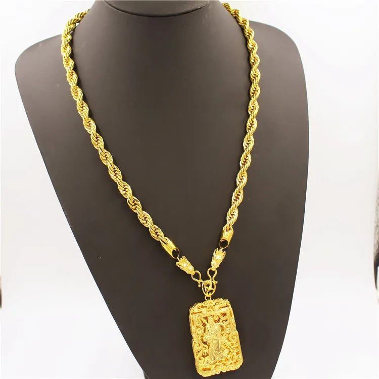 24K Gold Premium Pendant Necklace
