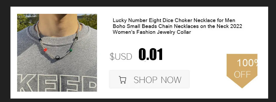 Irregular CCB Beads Chains Short Choker Necklace for Men Trendy Beaded Chains Collar on the Neck 2023 Fashion Jewelry Male Gifts