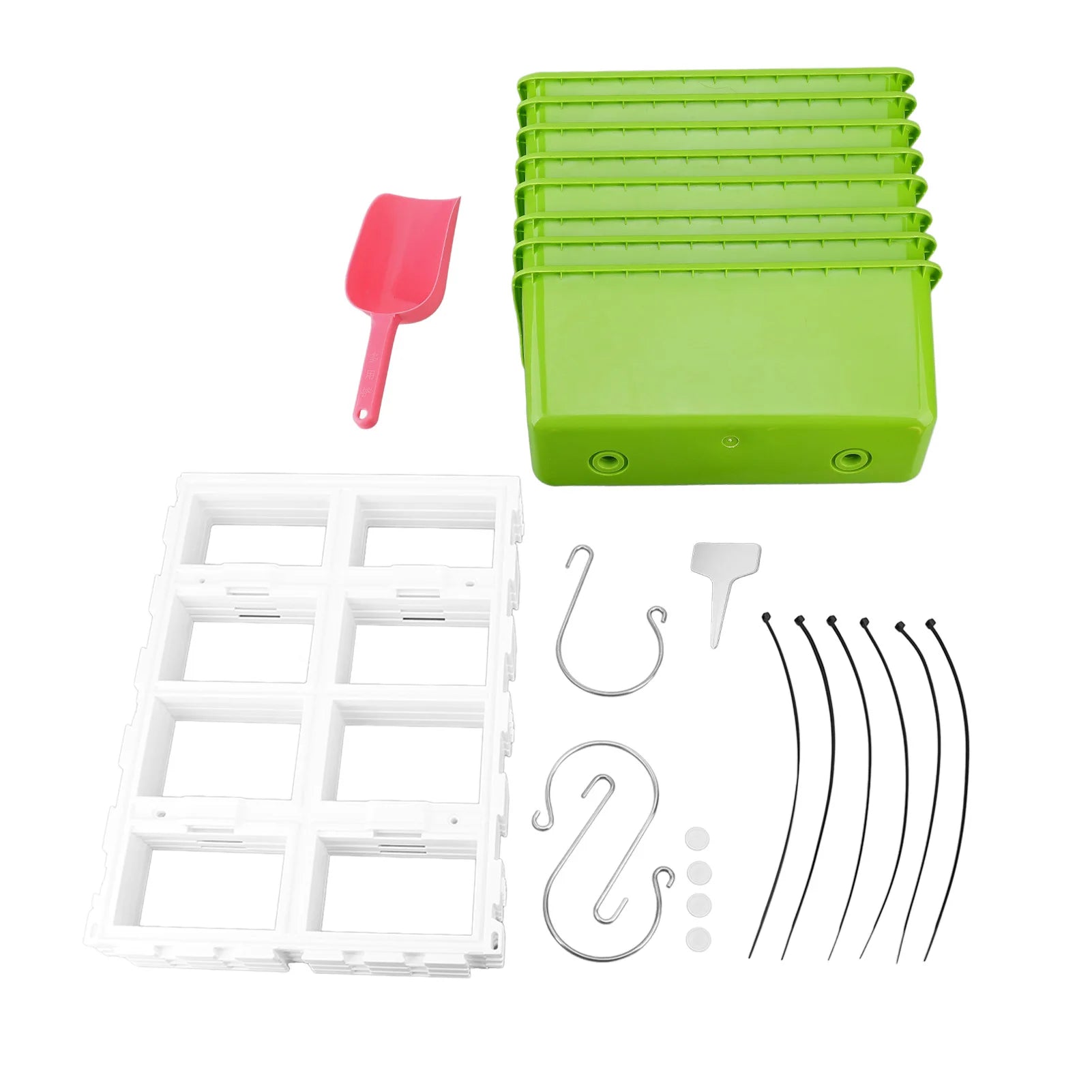 Vertical Garden Bed Vertical Wall Planter PP ABS Wall Mounted Hanging Raised Flower Beds for Balcony Patio Fence Porch Gardening