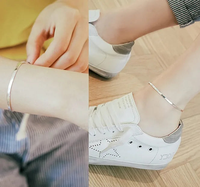 925 Silver Wide Chain Anklet