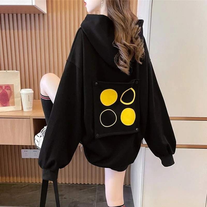 Woman Hooded Tops Fleece Casual 90s Vintage Korean Streetwear Y2k Coat Sport On Promotion Graphic Hoodies Sweatshirt For Women
