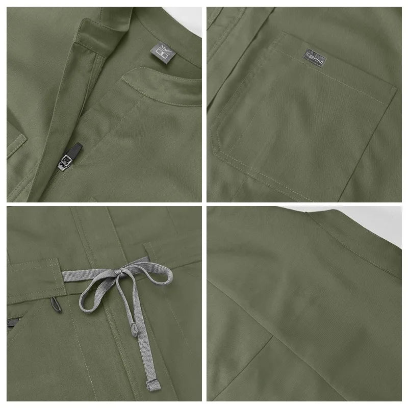 Wholesale Medical Apparel Scrub Uniform Women Short Sleeved Scrubs Jumpsuit Medical Hospital Clothing Scrub Uniforms with Pocket