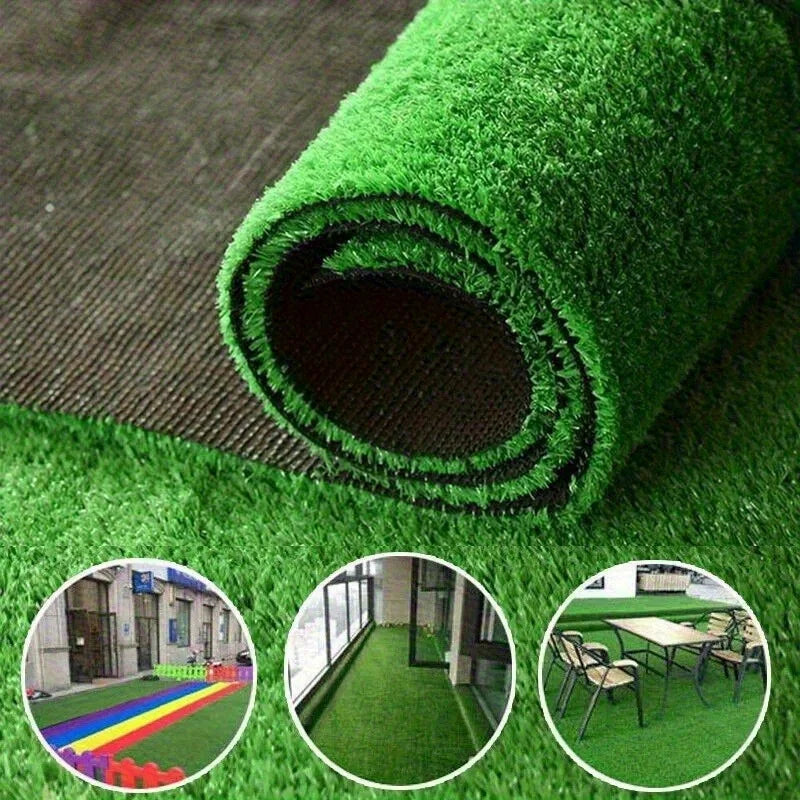 Green Artificial Fake Synthetic Grass Rug Garden Landscape Lawn Carpet Mat Turf