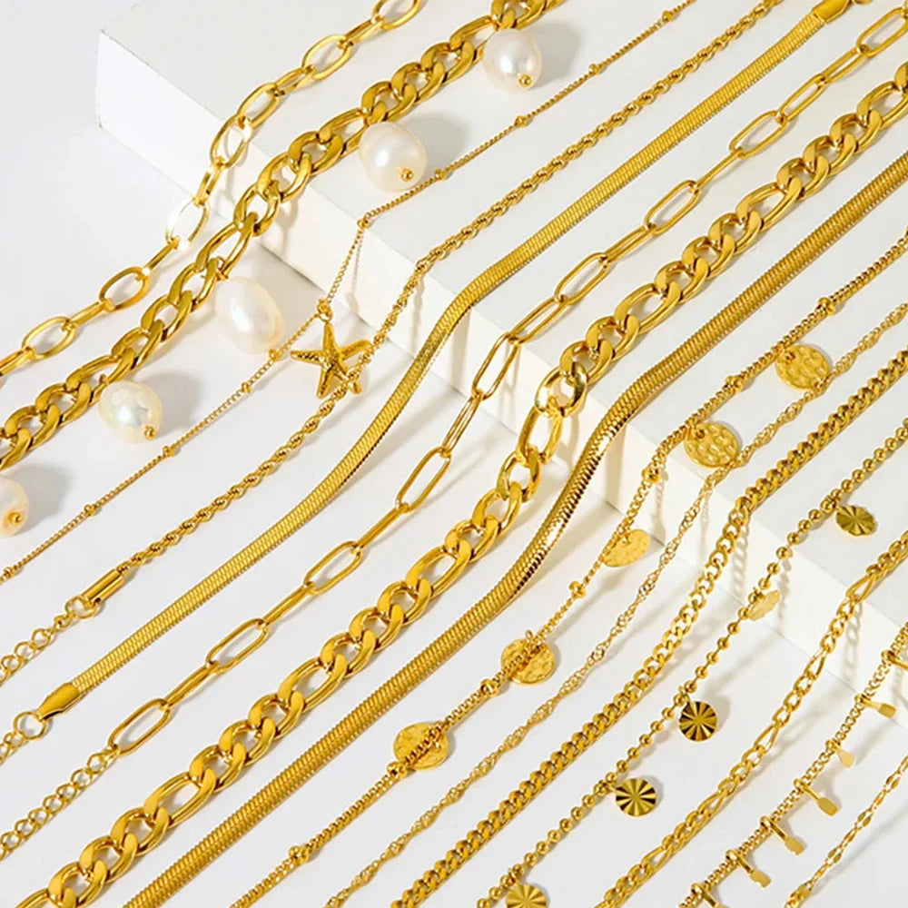 Gold Figaro Chain Anklet