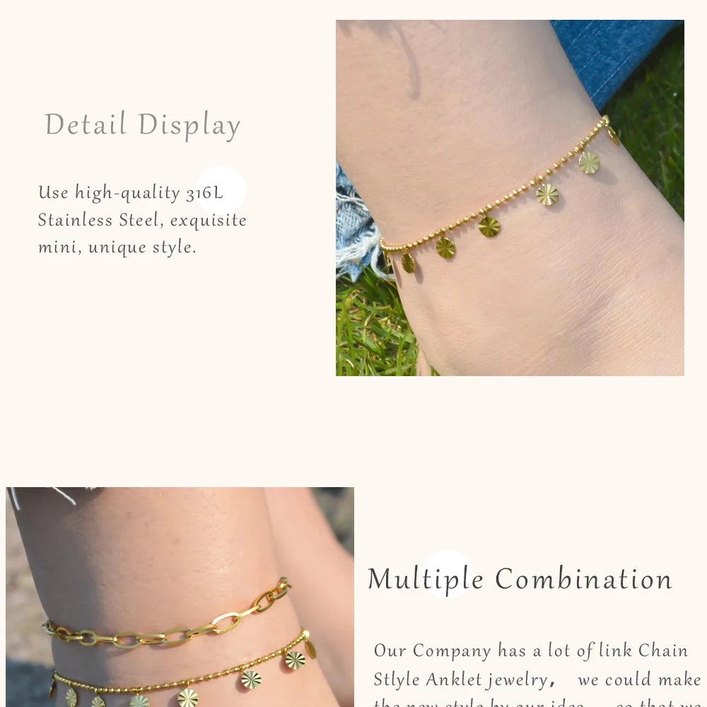 Gold Figaro Chain Anklet