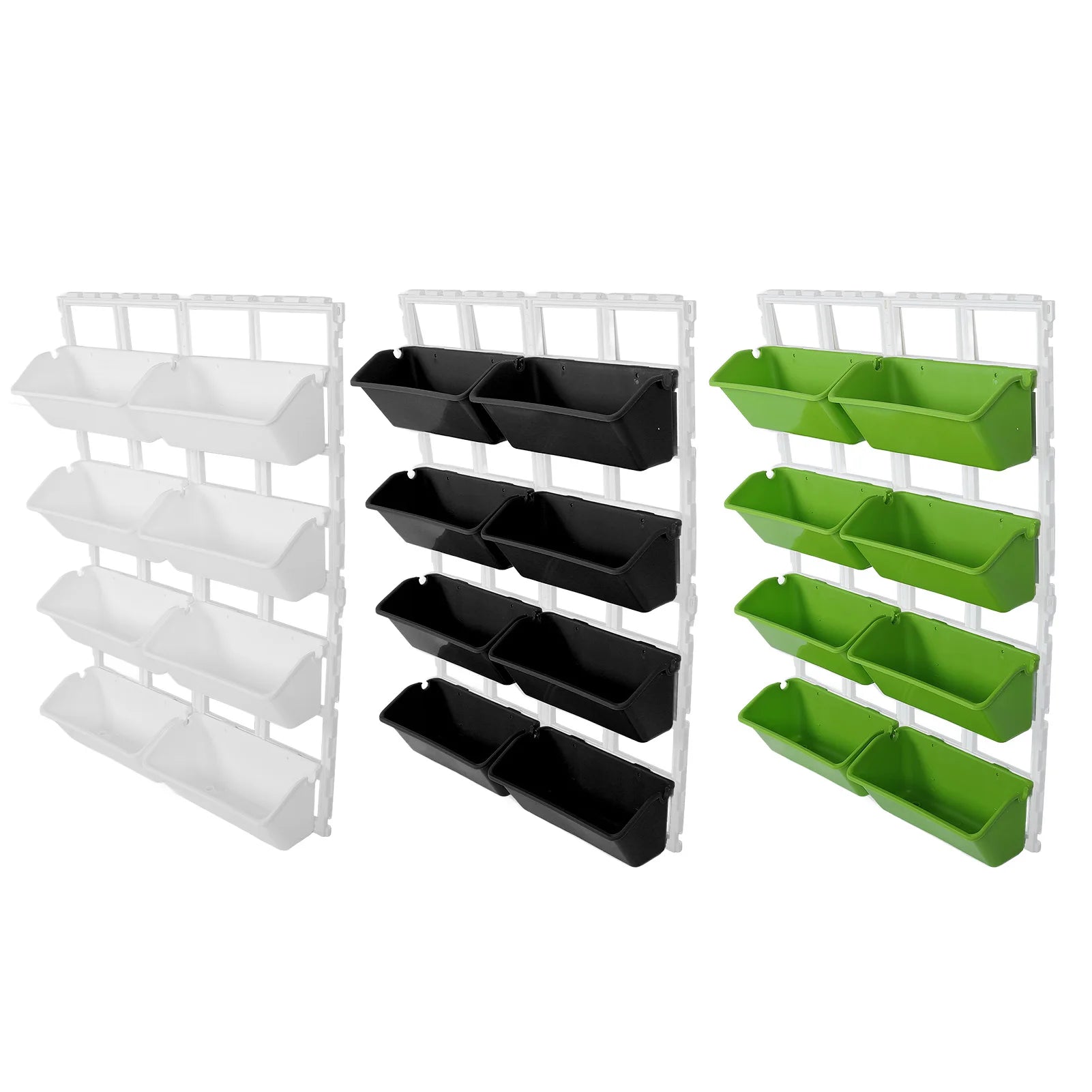 Vertical Garden Bed Vertical Wall Planter PP ABS Wall Mounted Hanging Raised Flower Beds for Balcony Patio Fence Porch Gardening