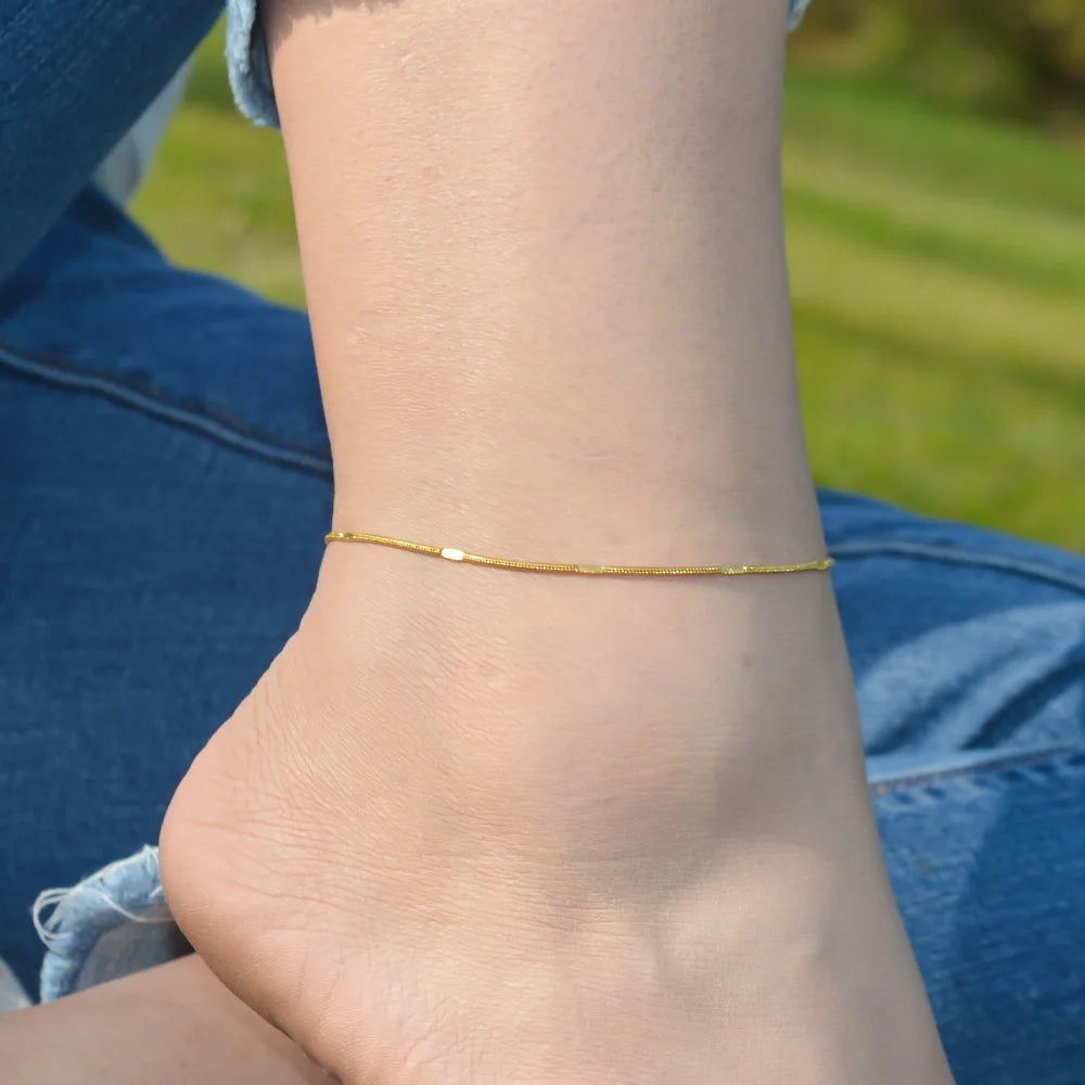 Gold Figaro Chain Anklet