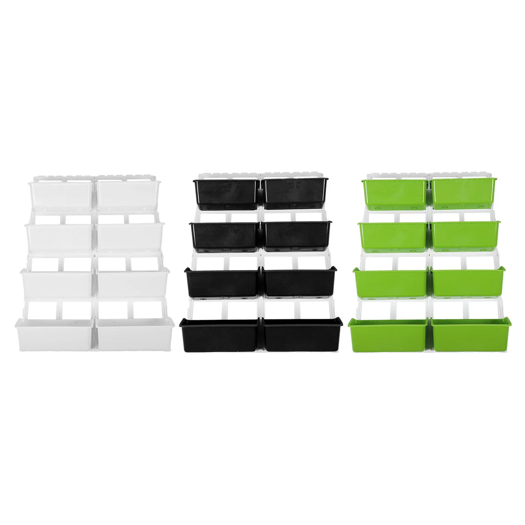 Vertical Garden Bed Vertical Wall Planter PP ABS Wall Mounted Hanging Raised Flower Beds for Balcony Patio Fence Porch Gardening