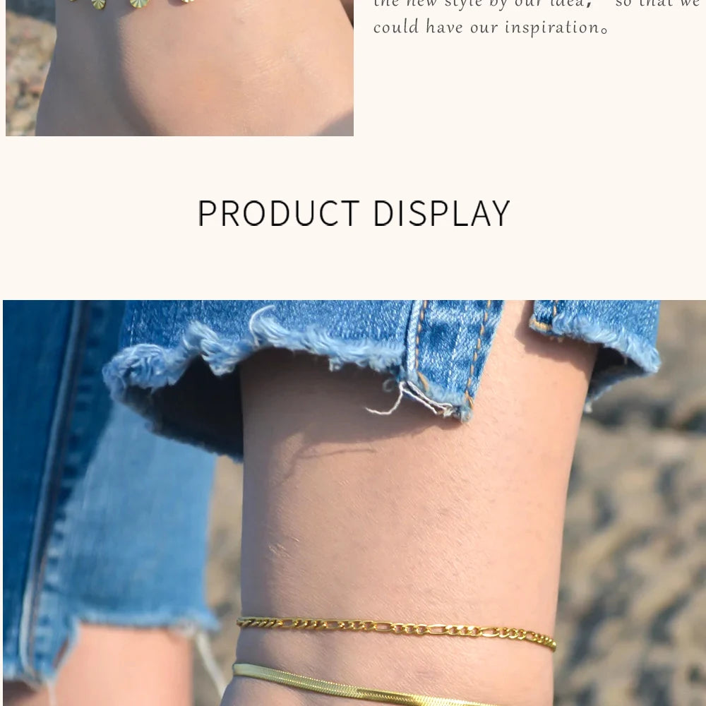 Gold Figaro Chain Anklet