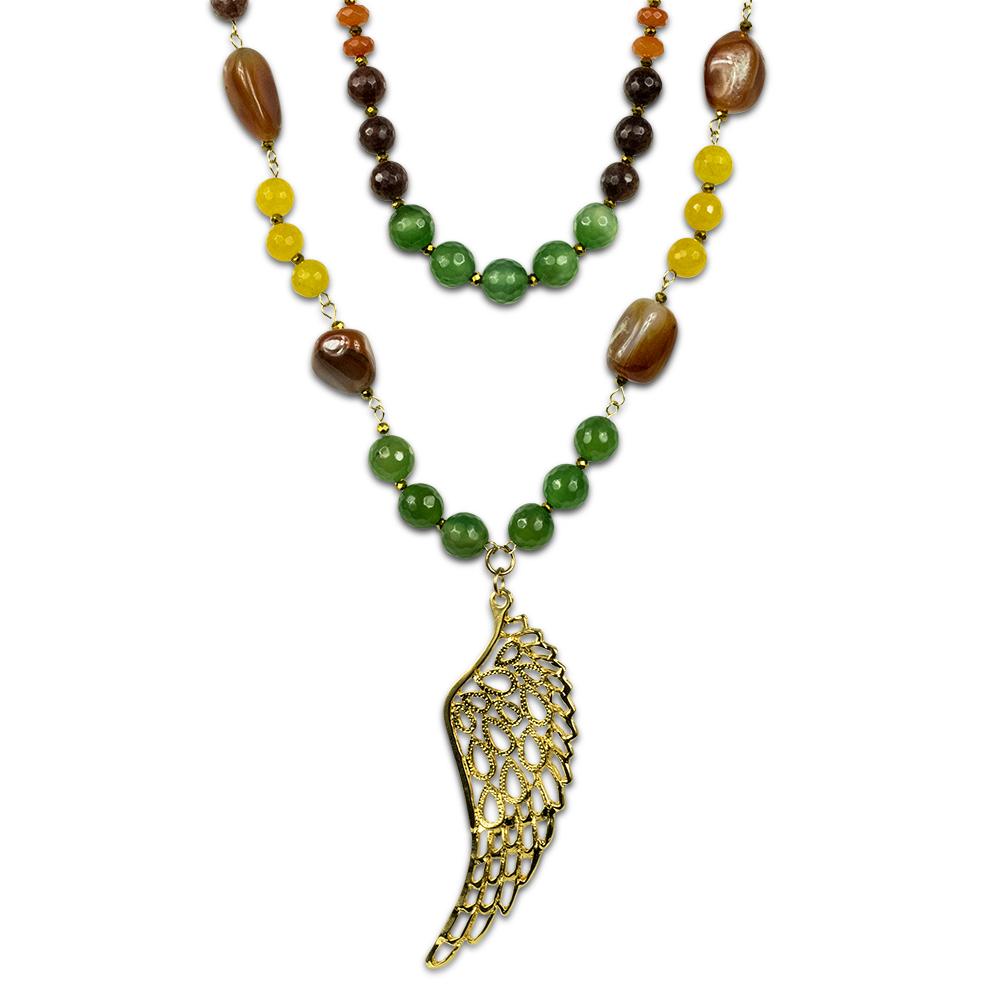 Beaded Gold Necklace