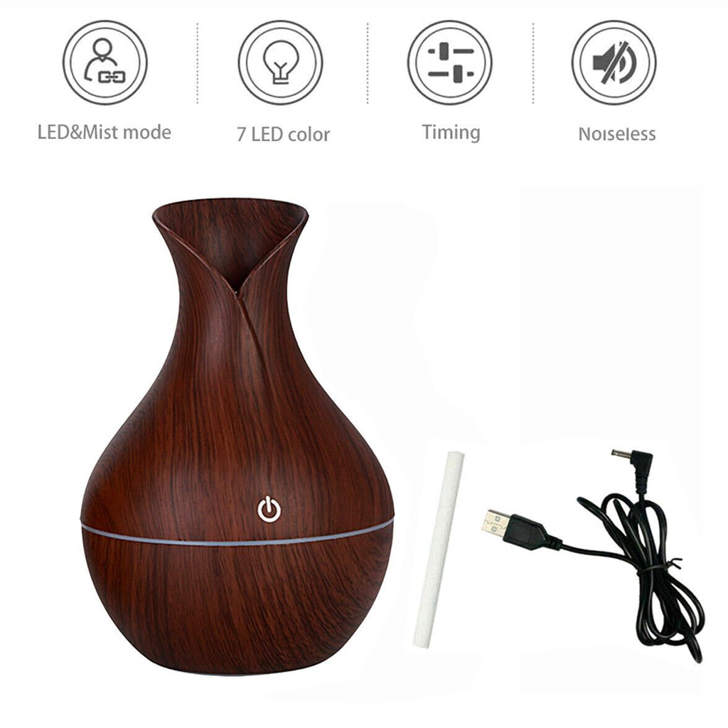 LED Ultrasonic Aroma Humidifier Essential Oil Diffuser-4