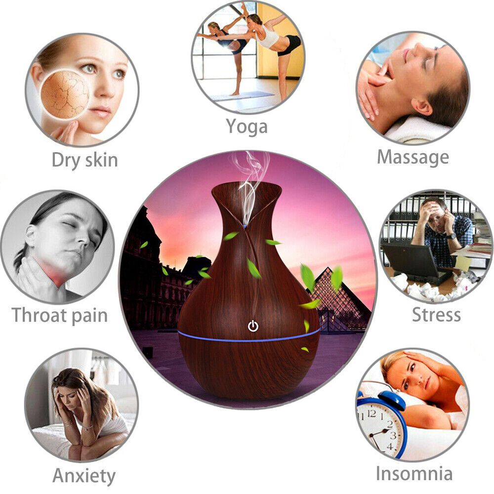 LED Ultrasonic Aroma Humidifier Essential Oil Diffuser-3